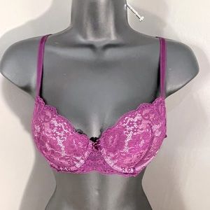 Victoria Secret underwire lined Demi bra - 36B maroon